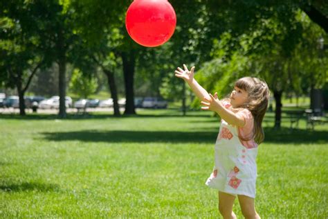 child catching a ball
